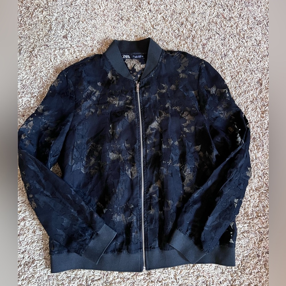 Zara  Women’s Black Lacy Jacket